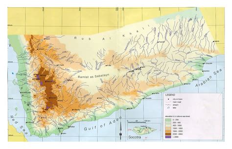 Geographic Map of Yemen: geography, climate, flora, fauna ...