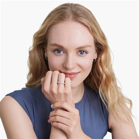 French Pavé Anniversary Ring With 1 CTW Lab-Grown Diamonds In 14K White ...