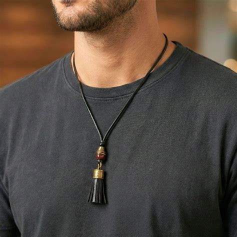 Buy Now Premium Leather Necklace - GRIT TASSEL - Leather Necklace for ...