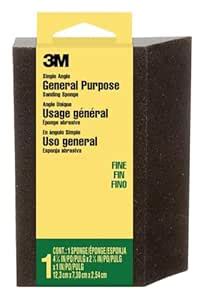 3M CP040-12-CC 4.875 by 2.875 by 1 Inch Sanding Sponge Single Angle ...