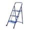 Ballymore 46 in H Steel Folding Rolling Ladder, 3 Steps, 300 lb Load ...