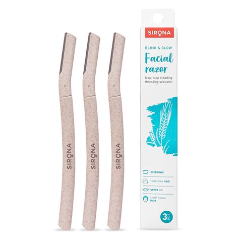 Sirona Face Razor for Women Facial Hair - Pack of 3 | Painless Facial ...