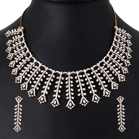 Buy Majestic Brilliance Diamond Necklace Set ONS23031-D300X0B Online at ...