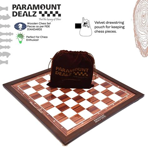 Buy Paramount Dealz Paramount 21" Wooden Laminated Chess Board with ...