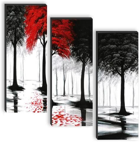 SAF paintings set of 3 Tree UV textured self adeshive wall painting for ...