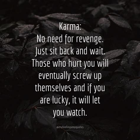 Karma will let you watch | My Feelings My Quotes