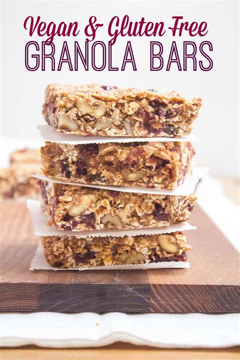Vegan & Gluten Free Granola Bars | Gluten Free Recipe
