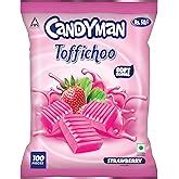 Candyman Toffichoo, Strawberry -( 320units *2.4g) Soft Toffees for In ...