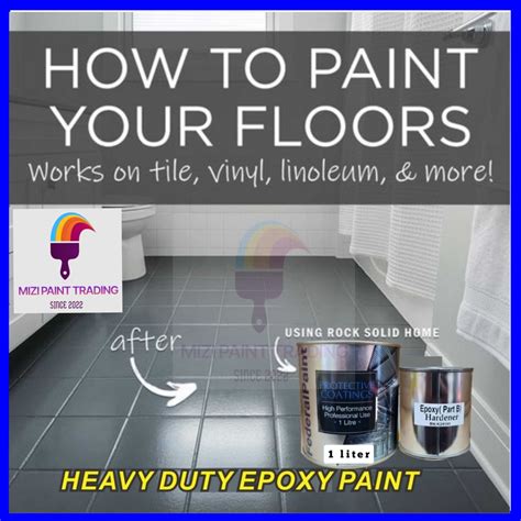 HEAVY DUTY EPOXY WATERPROOF FLOOR PAINT ( 1L ) [ Include Hardener ] CAT ...