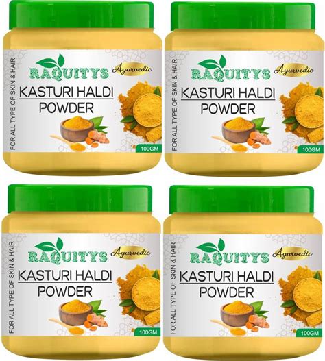 RAQUITYS Kasturi Manjal Amba Haldi Powder For Face & Skin Whitening ...