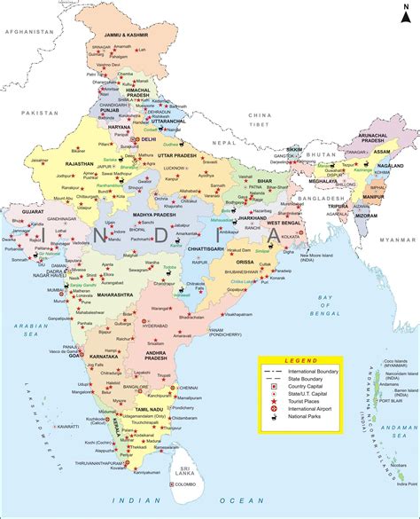 Maps of India | Detailed map of India in English | Tourist map of India | Road map of India ...