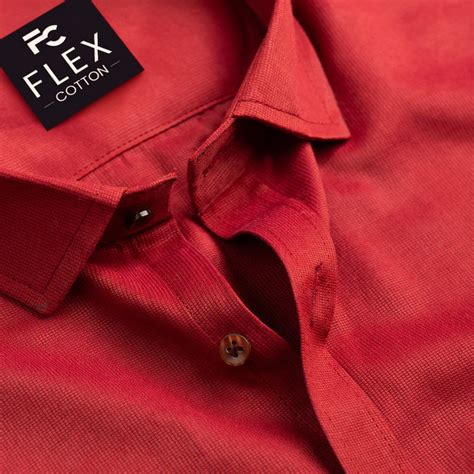Maroon Color Mercerised Cotton Shirt For Men – Flex Cotton