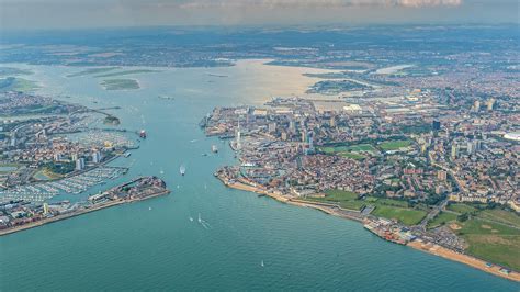 Upix Photography | Aerial View of Portsmouth Harbour with Spinnaker ...