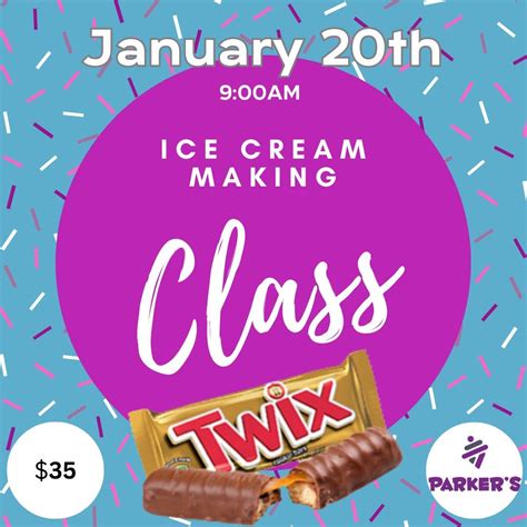 Twix Ice Cream Class, Parker's Ice Creams, Boerne, 20 January 2025 ...