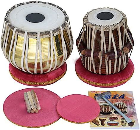 SG Musical golden tabla set, 3 kg brass bayan, sheesham dayan : Amazon ...