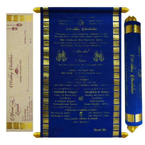 Sapphire Blue Scroll Card – King of Cards