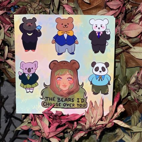 Choosing Bears (sticker Sheet) - Etsy