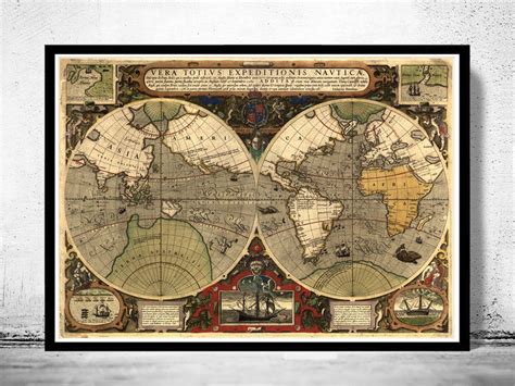 Antique World Map 的图像结果