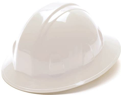 Pyramex Safety SL Series Full Brim Hard Hat, 4-Point Ratchet Suspension ...