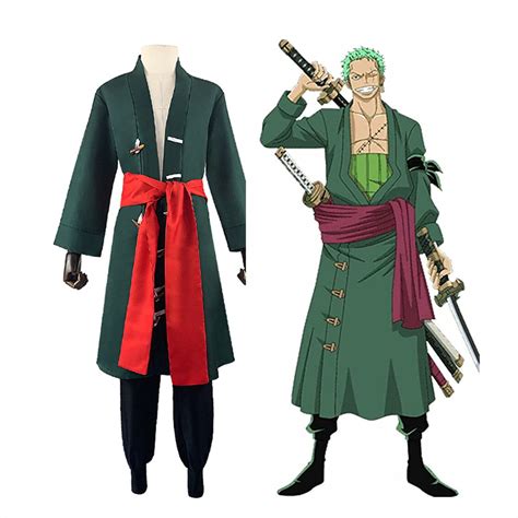 Buy One Piece Roronoa Zoro Cosplay Costume for Man Anime Outfit ...