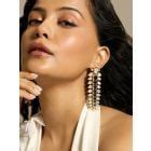 Gold Toned Handcrafted Brass Earrings