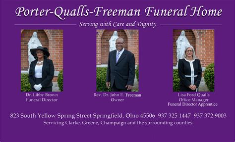 Porter-Qualls-Freeman Funeral Home | Springfield OH