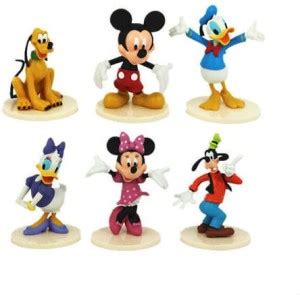 Shrih 6 Pcs Mickey and Friends Mickey Mouse, Guffy, Pluto, Daisy Duck ...