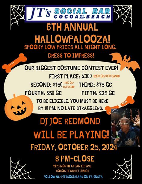 6th Annual HallowPalooza, 1275 North Atlantic Avenue, Cocoa Beach, FL ...