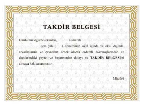Karnemdeki notlar nasıl olursa takdir veya teşekkür alabilirim?