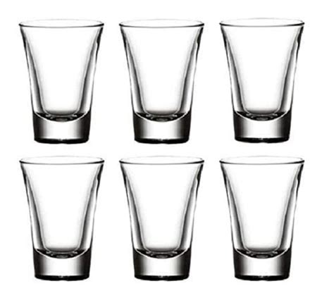 Buy KITCHHOOL KITMIC Pack of 6 Stone Crystal Pony Shot Glass 30ml Heavy ...