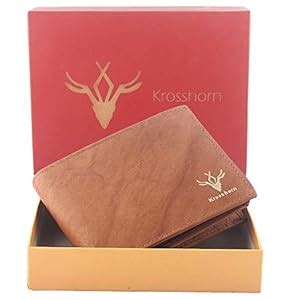 Buy Krosshorn Leather Tan Formal Premium Wallet (KW11111) at Amazon.in