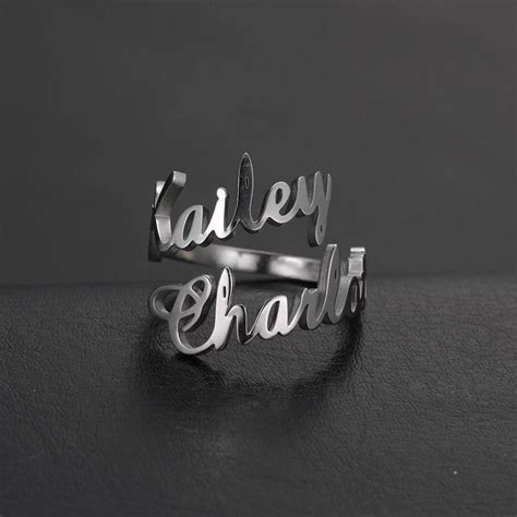 Two Name Ring - Personalized Custom Engraved Couple Jewelry – KraftedKey