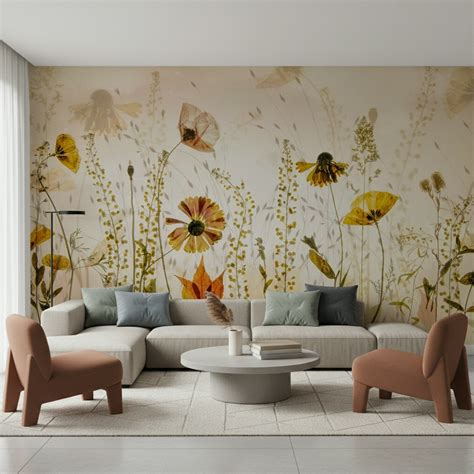 Leaves Wallpaper – Nature-Inspired Wall Murals – Giffywalls