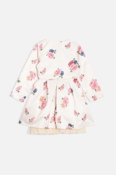 Buy Girls White Print Regular Fit Casual Dress and Shrug Online ...