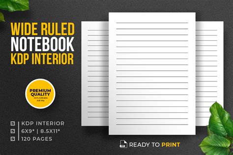 Image result for Wide Ruled Notebook