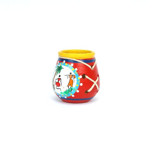 Handcrafted Red Terracotta Planter - Warli Hand Painting – Natriel