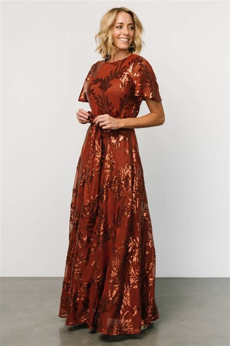 Muse Sequin Maxi Dress | Cinnamon – Baltic Born