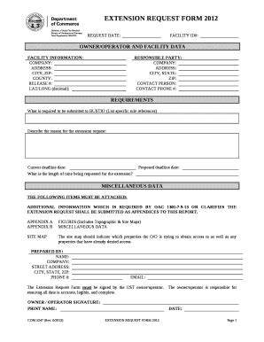 EXTENSION REQUEST 2012 Doc Template | pdfFiller