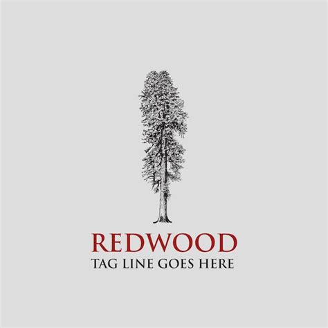 Logo aus rotem Holz | Premium Vektor