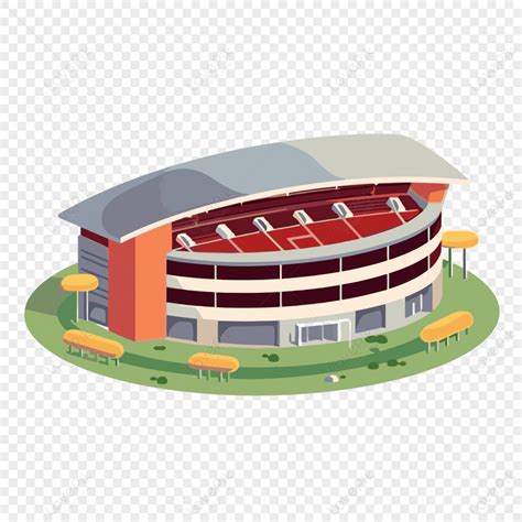 Stadium Clipart An Isometric Soccer Stadium Building On A White ...
