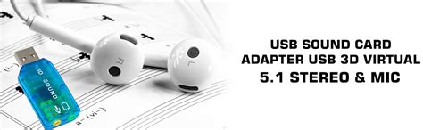 Storin USB Sound Card Adapter USB 3D Virtual 5.1 Stereo & MIC PC ...