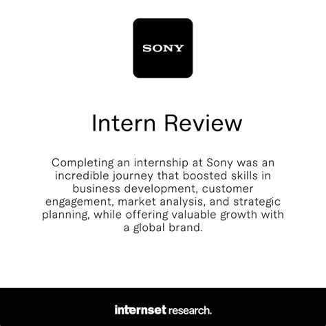 Apply to Internships at Sony