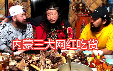 内蒙古的三大网红吃货吃肉：胡子哥偶遇毛子哥，一只羊打底！_哔哩哔哩 (゜-゜)つロ 干杯~-bilibili