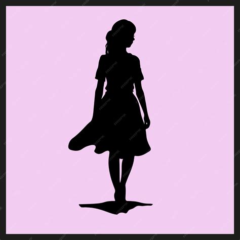 Premium Vector | Teenage girl black silhouette vector