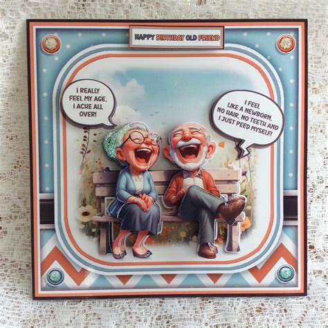 Novelty Card for That Older Person, Joke Birthday Card, ,decoupaged ...