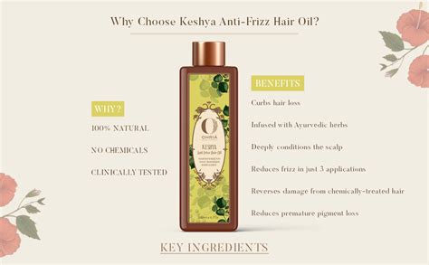 Ohria Ayurveda Keshya Anti Frizz Hair Oil | Ayurvedic Blend with Amla ...