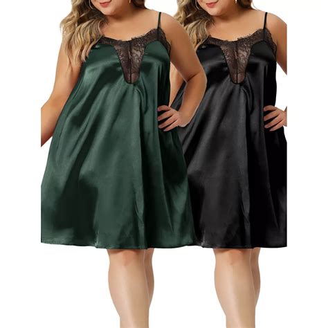 Women's Plus Size Nightgown Lace Nightgowns Spaghetti Lounge Sleep Dress