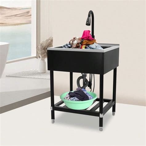 ONEUTRALON Kitchen Water Sink Single Bowl Laundry Sink, Commercial Sink ...