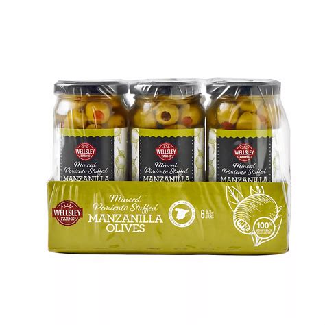 Spanish Stuffed Manzanilla Olives, 6 pk./8.3 oz. - Wellsley Farms | BJ ...
