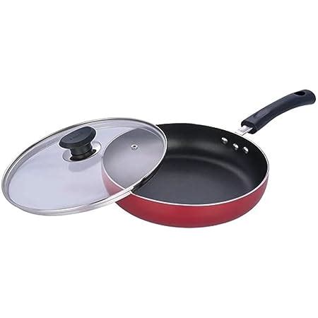 Buy Vinod Zest Non-Stick Deep Fry Pan with Glass Lid- 22 cm with Triple ...